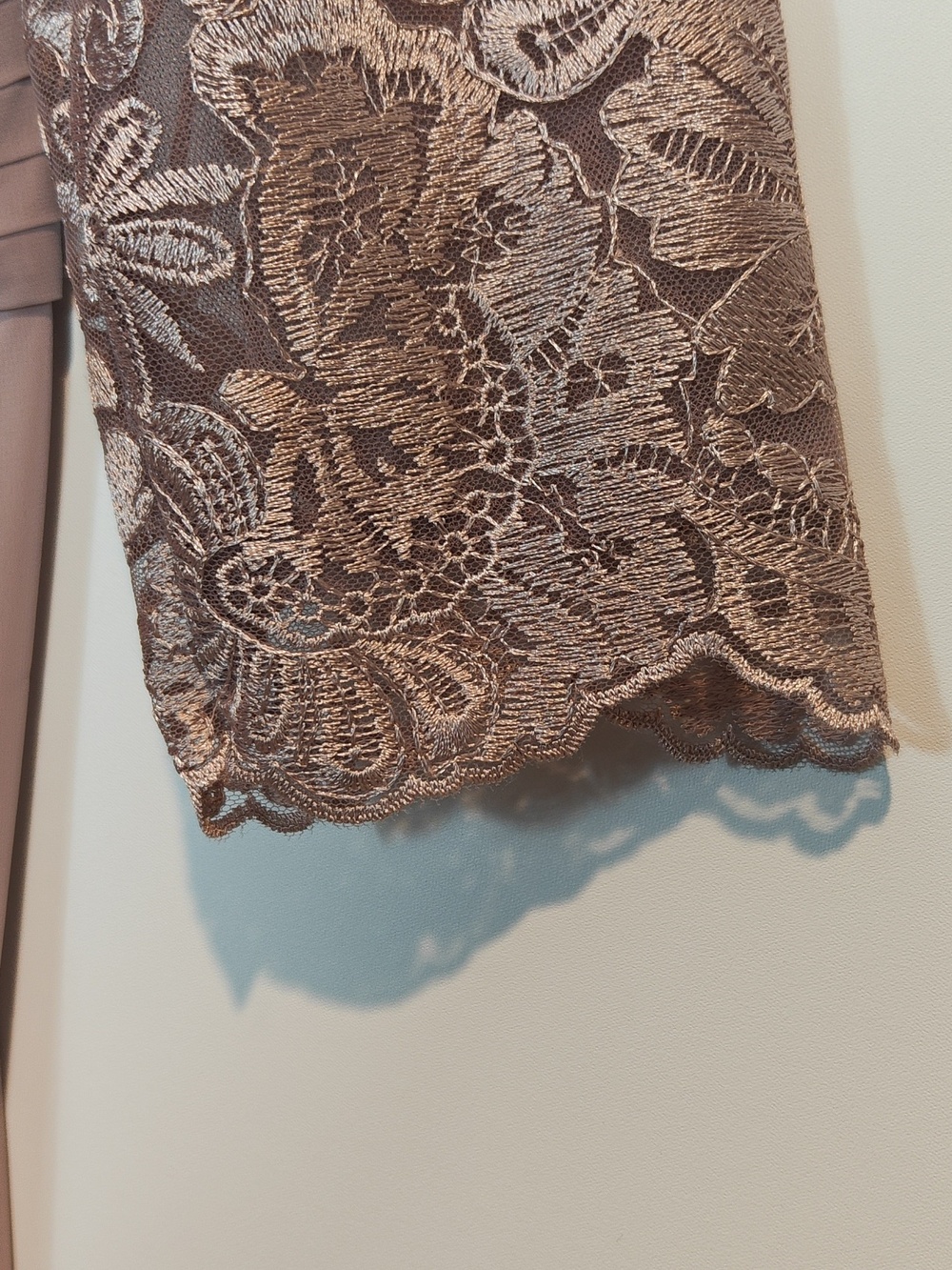 ALEX EVENINGS Womens Long Lace Top Dress with Empire Waist In Rose Size 6 - Picture 16 of 16